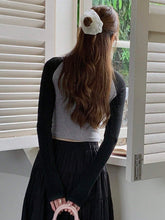 Women's Contrast Color Letter Printed Fleece T-Shirt, Thermal